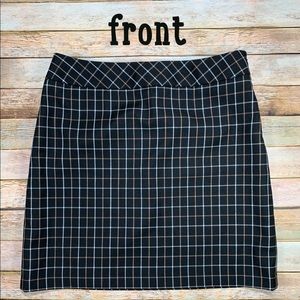 The Loft Plaid Midi Skirt Sz 8P